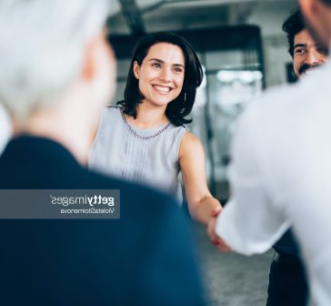 Business people shaking hands